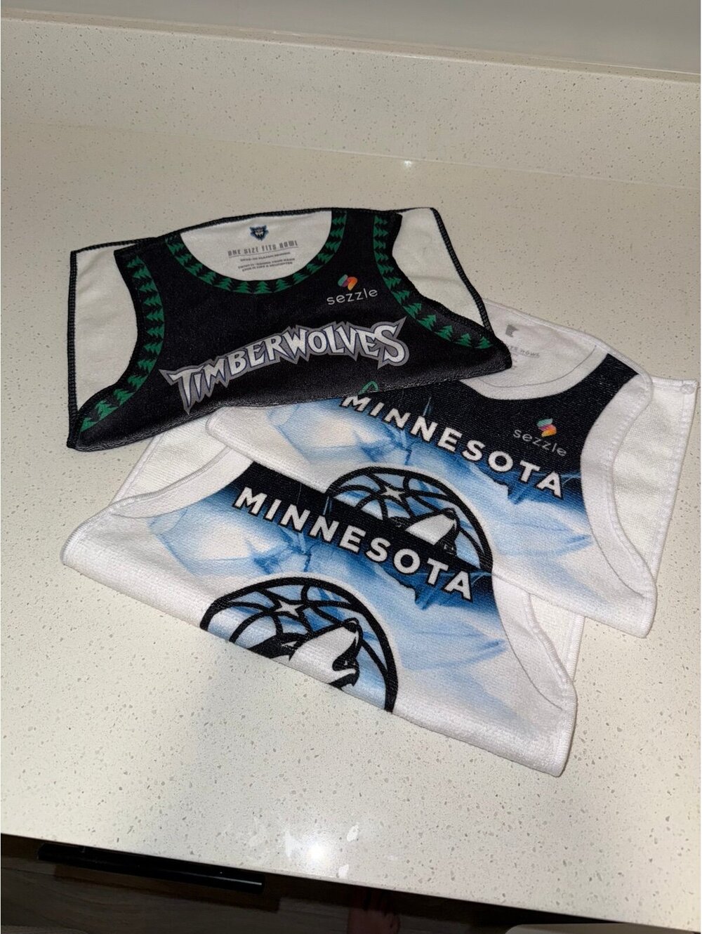 Mn Timberwolves microfiber towels